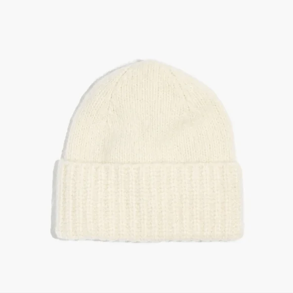 Madewell Fuzzy Wide-Cuffed Beanie Madewell Fuzzy Wide-Cuffed Beanie New | Mercari main image 2